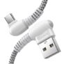 TIEGEM 90 Degree USB Type C Cable 2A USB C Cable Fast Charging Cables for Xiaomi – White 200CM