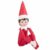 Christmas Elf Soft Toy Smiley Face Sits On Shelf – RED