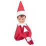 Christmas Elf Soft Toy Smiley Face Sits On Shelf – BEAN RED