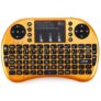 Rii i8+ Multi-function Mini 2.4GHz Wireless Touchpad Keyboard with Built-in Battery for HTPC – Orange
