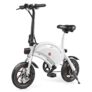 F – wheel DYU D2 Folding Electric Bike 5.2Ah Battery EU Plug – WHITE