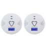 2X Floureon Carbon Monoxide Alarm CO Detector with Human Voice & LED Warning Digital Display Battery Operated Gas Detection – WHITE 2X