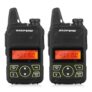 BAOFENG T1 Mini Walkie Talkie Wireless FM Radio 2PCS – Black EU