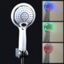 LED Display Temperature Control Color Changing Shower Head – Silver