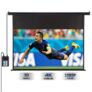 Excelvan 100-inch 16:9 1.2 Gain Wall Ceiling Electric Motorized HD Projector Screen with Remote Control Up and Down for Home and Office – BLACK EU