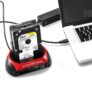 875 SATA + IDE Dual Slots All-in-one HDD Docking Station – Black and red US Plug