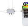 iHaper C002 7-in-1 USB-C Hub with Type-C Charging / HD Video Output / USB-A 3.0 / RJ45 Ports – GRAY