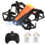 helifar H802 Air Press Altitude Hold Mini Portable RC Quadcopter – ORANGE DUAL-BATTERY