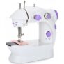 202 Mini Sewing Machine Double Speed Automatic Thread with Light – PURPLE EU PLUG