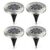 4PCS 8 LEDs Solar Powered IP65 Waterproof Ground Lamp for Outdoor Fence Garden – WARM WHITE