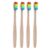 Colorful Bamboo Rainbow Toothbrushes with Wood Handle 4pcs – BURLYWOOD 4PCS