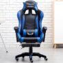 E-Sports Gaming Chair with Steel Feet Support – BLUE ORCHID