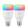 YEELIGHT 10W RGB E26 Smart Light Bulbs 2pcs – White E26 2PCS