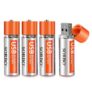USB Rechargeable AA Batteries for Face Master 1.5V 4pcs – SILVER 2