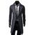 Men Turn-down Collar Long Woollen Wind Coat
