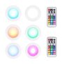 6PCS LED Lights Color Changing Cabinet Lighting with Remote Control – WHITE