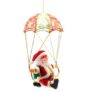 Creative Electric Santa Claus Parachute Circle Acrobatic Doll Toy – RED