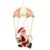 Creative Electric Santa Claus Parachute Circle Acrobatic Doll Toy – RED