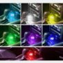 BRELONG Colorful LED USB Voice Control Car Light – BLACK