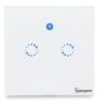 SONOFF T1 EU 2 Gang Wifi Wall Switch Wireless Remote Light Touch Control Work with Alexa – WHITE