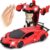 Gesture Sensing Remote Control Robot One Button Transformation Car Toy – Red