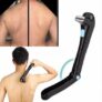 Electric Back Hair Shaver Razor Cordless 180 Degrees Folding Body Hair Trimmer Hair Removal Tool – BLACK