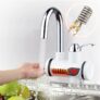 Electric Instant Heating Hot Cold Dual-use Digital Display Temperature Faucet – WHITE UNDER INFLOW
