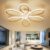 Utorch Modern Simple Floral Shape LED Semi Flush Mount Ceiling Light With Max 72W White Finish AC 220 -240V – WHITE