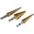 3PCS Hex Shank HSS Titanium Coated Step Drill Bit Set – GOLD