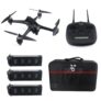 Quadricoptère JVRC X8 5G WiFi 1080P Caméra FPV RC Drone GPS Positionnement Altitude – NOIR 3 BATTERIES