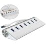 Ultra High Speed ​​3.0 7USB Aluminum HUB – Silver