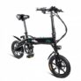 FIIDO D1 Folding Electric Bike Moped Bicycle E-bike – BLACK 10.4AH BATTERY