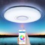 MAXLAHO LXD – TQ – 36 – YK Modern LED RGB Dimmable 36W APP Remote Control Bluetooth Music Bedroom Smart Ceiling Light – White