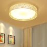 220V 45CM 36W Three-color Light Warm Acrylic Round Ceiling Lamp – Milk White Flower sea