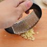 Stainless Steel Garlic Press Crusher Manual Kitchen Gadget – Silver