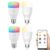 Yeelight YLDP06YL / YLDP05YL E27 Wireless WiFi Control Smart Light Bulb 4PCS – White 4PCS