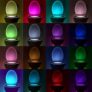 8 or 16 Colors Human Motion Sensor Toilet Light Bathroom – White 16LED