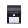 BRELONG Solar LED Wall Lamp IP65 Waterproof Three-Sided Lighting Motion Sensor – Black 30LED