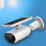 Bilikay L4 Plus Caméra 1080p étanche extérieure solaire – Blanc Lait