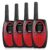 FLOUREON 8 Channel 4 Pack Twin Walkie Talkies 2-Way Radio 3KM Range Interphone – Red