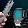 Gocomma 10W QI Wireless Fast Charger Car Mount Holder – Black 2pcs