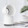 Happy Life USB Spray Night Light Leafless Fan – White