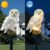 Owl Lawn Outdoor Waterproof Solar Floor Lamp Light – Warm White