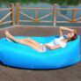 Square-headed Air Inflatable Travel Lazy Sofa – Light Blue