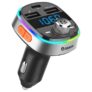 Alfawise PD3.0 Type-C Fast Charge FM Transmitter Car Charger with LED Display – Silver