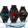 Bilikay L8 1.2 inch Nordic 52832 Metal IP68 Waterproof Full Touch Smart Watch 320mAh 7 Days Battery Life – Black