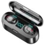 Gocomma F9 Wireless Earphone Bluetooth V5.0 Earbuds LED Display with Charging Bin Power Bank and Microphone – Black