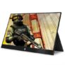 Weichensi DQ12 15.6 Inch IPS Portable Monitor Touch Screen 4K Resolution 3840 X 2160 / 4MM CNC Slim Thickness / Ten Touch / Refresh Rate 60hz / Response Time 3ms / HDMI + Type-C – Black Touch version EU Plug