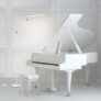 46cm Long Lampshade Piano Floor Lamp 3 Brightness Adjustment Reduce Blue Light Protective Eyes Reading LED Light from Xiaomi youpin – White
