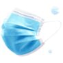 Monclique Disposable Masks Earloop 3 Ply Protective Face Mask Dustproof Anti-fog Anti Haze Particulate PM2.5 50pcs – Light Sky Blue